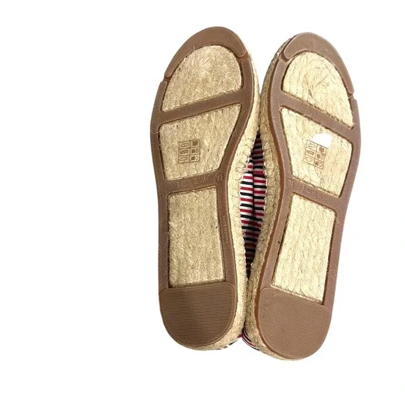 J.‎ Crew Striped Red White Canvas Espadrille Flats Size 7.5 - Picture 7 of 8